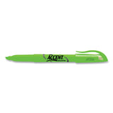 Sharpie® Pocket Style Highlighters, Fluorescent Green Ink, Chisel Tip, Green Barrel, Dozen (SAN27026) Dozen