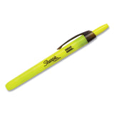 Sharpie® Retractable Highlighters, Fluorescent Yellow Ink, Chisel Tip, Yellow/Black Barrel, Dozen (SAN28025) 1 Dozen