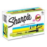 Sharpie® Retractable Highlighters, Fluorescent Yellow Ink, Chisel Tip, Yellow/Black Barrel, Dozen (SAN28025) 1 Dozen