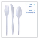 Boardwalk® Three-Piece Cutlery Kit, Fork/Knife/Teaspoon, Polypropylene, White, 250/Carton (BWKCOMBOKIT) Case of 250 Kits