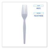 Boardwalk® Heavyweight Polystyrene Cutlery, Fork, White, 1000/Carton (BWKFORKHW) Case of 1000