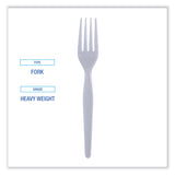 Boardwalk® Heavyweight Polystyrene Cutlery, Fork, White, 1000/Carton (BWKFORKHW) Case of 1000
