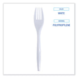 Boardwalk® Mediumweight Wrapped Polypropylene Cutlery, Fork, White, 1000/Carton (BWKFORKIW) Case of 1000