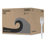 Boardwalk® Mediumweight Wrapped Polypropylene Cutlery, Fork, White, 1000/Carton (BWKFORKIW) Case of 1000