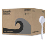 Boardwalk® Mediumweight Wrapped Polypropylene Cutlery, Soup Spoon, White, 1,000/Carton (BWKSSMWPPWIW) Case of 1000