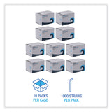 Boardwalk® Single-Tube Stir-Straws, 5.25", Polypropylene, Black, 1,000/Pack, 10 Packs/Carton (BWKSTRU525B10) Case of 10000