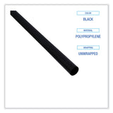 Boardwalk® Single-Tube Stir-Straws, 5.25", Polypropylene, Black, 1,000/Pack, 10 Packs/Carton (BWKSTRU525B10) Case of 10000