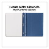 Universal® Clear Front Report Covers with Fasteners, Three-Prong Fastener, 0.5" Capacity, 8.5 x 11, Clear/Dark Blue, 25/Box (UNV56138) 1 Pack of 25