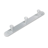 Safco® Nail Head Wall Coat Rack, Three Hooks, Metal, 18w x 2.75d x 2h, Satin (SAF4201) Each