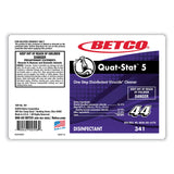 Betco® Quat-Stat 5 Disinfectant, Lavender Scent, 2 L Bottle, 4/Carton (BET3414700) Case of 4