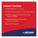 Betco® Quat-Stat 5 Disinfectant, Lavender Scent, 2 L Bottle, 4/Carton (BET3414700) Case of 4