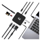 Adesso 11-in-1 USB-C Multi-Port TAA Compliant Docking Station, Black (ADEAUH4050) Each