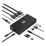 Adesso 12-in-1 USB-C Multi-Port TAA Compliant Docking Station, Black (ADEAUH4060) Each