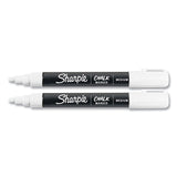 Sharpie® Wet-Erase Chalk Marker, Medium Bullet Tip, White, 2/Pack (SAN2103010) Pack Of 4