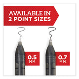 Sharpie® Roller Professional Design Roller Ball Pen, Stick, Fine 0.5 mm, Black Ink, Black Barrel, 4/Pack (SAN2093222) Pack of 4