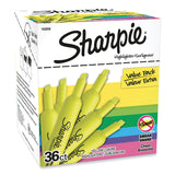 Sharpie® Tank Style Highlighter Value Pack, Fluorescent Yellow Ink, Chisel Tip, Yellow Barrel, 36/Box (SAN1920938) Box of 36