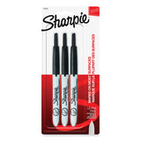 Sharpie® Retractable Permanent Marker, Extra-Fine Needle Tip, Black, 3/Pack (SAN1735793) Pack of 3
