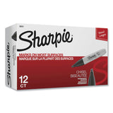 Sharpie® Chisel Tip Permanent Marker, Medium Chisel Tip, Black, Dozen (SAN38201) 1 Dozen