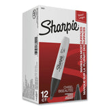 Sharpie® Chisel Tip Permanent Marker, Medium Chisel Tip, Black, Dozen (SAN38201) 1 Dozen