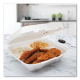 Dart® Insulated Foam Hinged Lid Containers, 3 Compartments, 9.01 x 9.4 x 3.1, White, 200/Carton (DCC90HTPF3VR) Case of 200