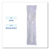 Mediumweight Wrapped Polypropylene Cutlery, Spork, White, 1,000/Carton (BWKSPRKMWPPWIW) Case of 1000