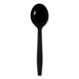 Boardwalk® Heavyweight Wrapped Polypropylene Cutlery, Soup Spoon, Black, 1,000/Carton (BWKSSHWPPBIW) Case of 1000