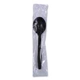 Boardwalk® Heavyweight Wrapped Polypropylene Cutlery, Soup Spoon, Black, 1,000/Carton (BWKSSHWPPBIW) Case of 1000