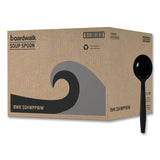 Boardwalk® Heavyweight Wrapped Polypropylene Cutlery, Soup Spoon, Black, 1,000/Carton (BWKSSHWPPBIW) Case of 1000