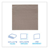 Boardwalk® Beverage Napkins, 1-Ply, 9.5" x 9.5", Kraft, 500/Pack, 8 Packs/Carton (BWK8300K) Case of 4,000