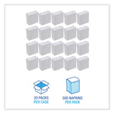 Boardwalk® Tallfold Dispenser Napkin, 12" x 7", White, 500/Pack, 20 Packs/Carton (BWK8302W) Case of 10000