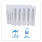 Boardwalk® Clear Plastic Cold Cups, 9 oz, PET, 50 Cups/Sleeve, 20 Sleeves/Carton (BWKPET9) Case of 1000