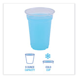 Boardwalk® Clear Plastic Cold Cups, 9 oz, PET, 50 Cups/Sleeve, 20 Sleeves/Carton (BWKPET9) Case of 1000