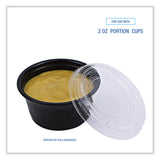 Boardwalk® Souffle/Portion Cup Lids, Fits 1.5 oz and 2 oz Portion Cups, Clear, 2,500/Carton (BWKPRTLID2) Case of 1000