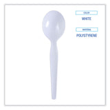 Boardwalk® Heavyweight Polystyrene Cutlery, Soup Spoon, White, 1000/Carton (BWKSOUPHWPSWH) Case of 1000