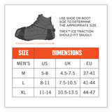 ergodyne® Trex 6310 Adjustable Slip-On Ice Cleats, X-Large, Black, Pair, Ships in 1-3 Business Days (EGO16775) 1 Pair