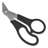 Westcott® Value Line Stainless Steel Shears, 8" Long, 3.5" Cut Length, Black Offset Handles, 3/Pack (ACM13402) Pack of 3