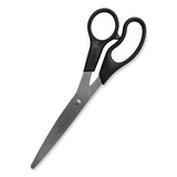 Westcott® Value Line Stainless Steel Shears, 8" Long, 3.5" Cut Length, Black Straight Handle (ACM13135) Each