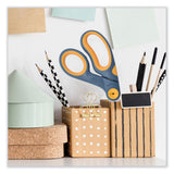 Westcott® Non-Stick Titanium Bonded Scissors, 8" Long, 3.25" Cut Length, Gray/Yellow Bent Handle (ACM14850) Each