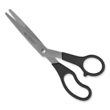 Westcott® Value Line Stainless Steel Shears, 8" Long, 3.5" Cut Length, Black Offset Handles, 3/Pack (ACM13402) Pack of 3