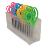 Westcott® For Kids Scissors, Blunt Tip, 5" Long, 1.75" Cut Length, Assorted Straight Handles, 12/Pack (ACM13140) Pack of 12