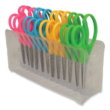 Westcott® For Kids Scissors, Pointed Tip, 5" Long, 1.75" Cut Length, Assorted Straight Handles, 12/Pack (ACM13141) Pack of 12