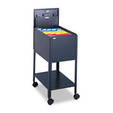 Safco® Standard Locking Mobile Tub File, Letter Size, Metal, 1 Shelf, 1 Bin, 13.5" x 19.25" x 28", Black (SAF5361BL) Each