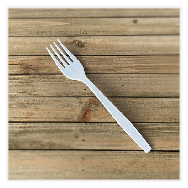 Boardwalk® Heavyweight Polypropylene Cutlery, Fork, White, 1000/Carton (BWKFORKHWPPWH)
