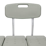McKesson Knocked Down Bath Transfer Bench Removable Arm Rail 17-1/2 to 22-1/2 Inch Seat Height 400 lbs. Weight Capacity (1128904_EA) 1/EA