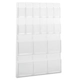 Safco® Reveal Clear Literature Displays, 18 Compartments, 30w x 2d x 45h, Clear (SAF5600CL) Each
