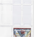 Safco® Reveal Clear Literature Displays, 18 Compartments, 30w x 2d x 45h, Clear (SAF5600CL) Each