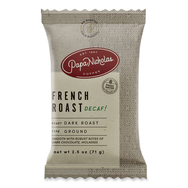 PapaNicholas® Coffee Premium Coffee, Decaffeinated French Roast, 18/Carton (PCO25186)