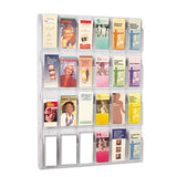 Safco® Reveal Clear Literature Displays, 24 Compartments, 30w x 2d x 41h, Clear (SAF5601CL) Each