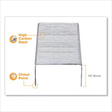 Bostitch® Standard Staples, 0.25" Leg, 0.5" Crown, Steel, 5,000/Box (BOSSBS1914CP) Box of 5000