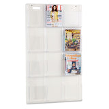 Safco® Reveal Clear Literature Displays, 12 Compartments, 30w x 2d x 49h, Clear (SAF5602CL) Each